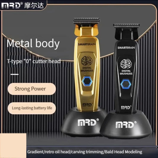 MRD Electric Hair Clipper Professional Gradient Push Cut GMT-90-4 Two-Color 0 Pitch Japanese VG10 Steel Cutter Head Line Pattern