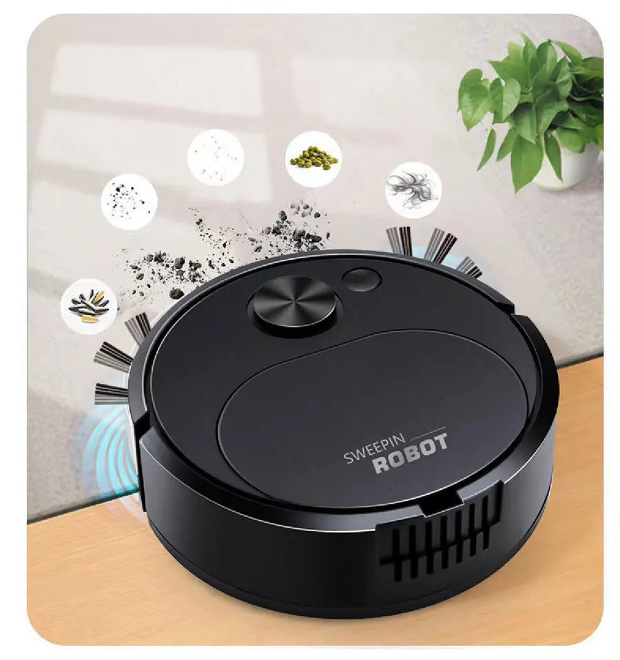 NEW USB Sweeping Robot Vacuum Cleaner Mopping 3 In 1 Smart Wireless 1500Pa Dragging Cleaning Sweep Floor for Home Office