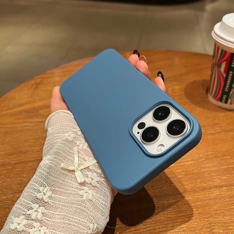 For Magsafe Magnetic Solid Color Liquid Silicone Phone Case For iPhone 16 Pro Max 14 11 12 13 15 Pro Max Mini Bumper Back Cover