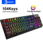 104 Keys Wired Keyboard RGB Colorful Gaming Keyboard Mechanical Feel keyboard Standard Keyboard for Windows Laptop Computer