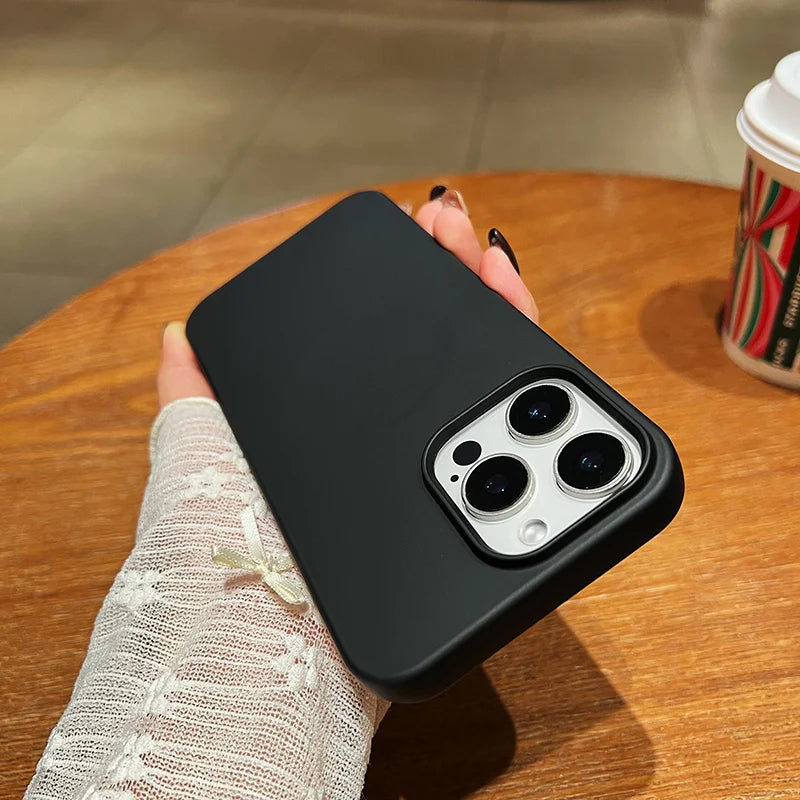 For Magsafe Magnetic Solid Color Liquid Silicone Phone Case For iPhone 16 Pro Max 14 11 12 13 15 Pro Max Mini Bumper Back Cover