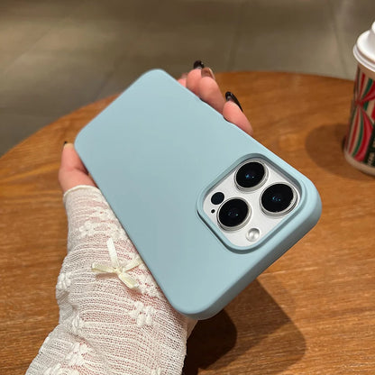 For Magsafe Magnetic Solid Color Liquid Silicone Phone Case For iPhone 16 Pro Max 14 11 12 13 15 Pro Max Mini Bumper Back Cover