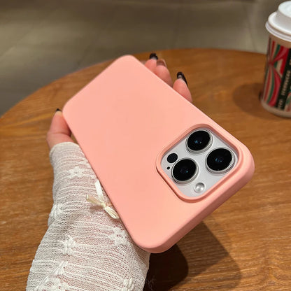 For Magsafe Magnetic Solid Color Liquid Silicone Phone Case For iPhone 16 Pro Max 14 11 12 13 15 Pro Max Mini Bumper Back Cover