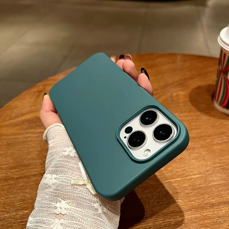 For Magsafe Magnetic Solid Color Liquid Silicone Phone Case For iPhone 16 Pro Max 14 11 12 13 15 Pro Max Mini Bumper Back Cover