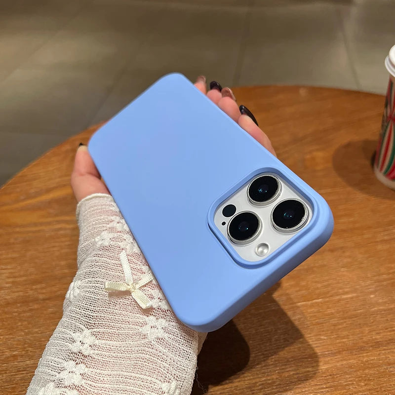 For Magsafe Magnetic Solid Color Liquid Silicone Phone Case For iPhone 16 Pro Max 14 11 12 13 15 Pro Max Mini Bumper Back Cover