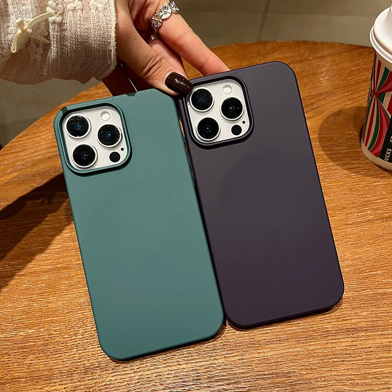 For Magsafe Magnetic Solid Color Liquid Silicone Phone Case For iPhone 16 Pro Max 14 11 12 13 15 Pro Max Mini Bumper Back Cover